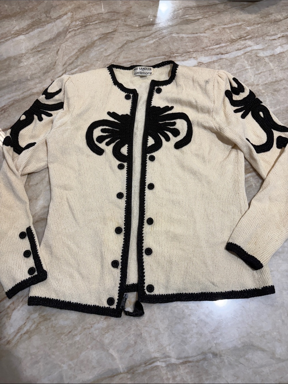 Vintage Pat Sandler Cream Cardigan